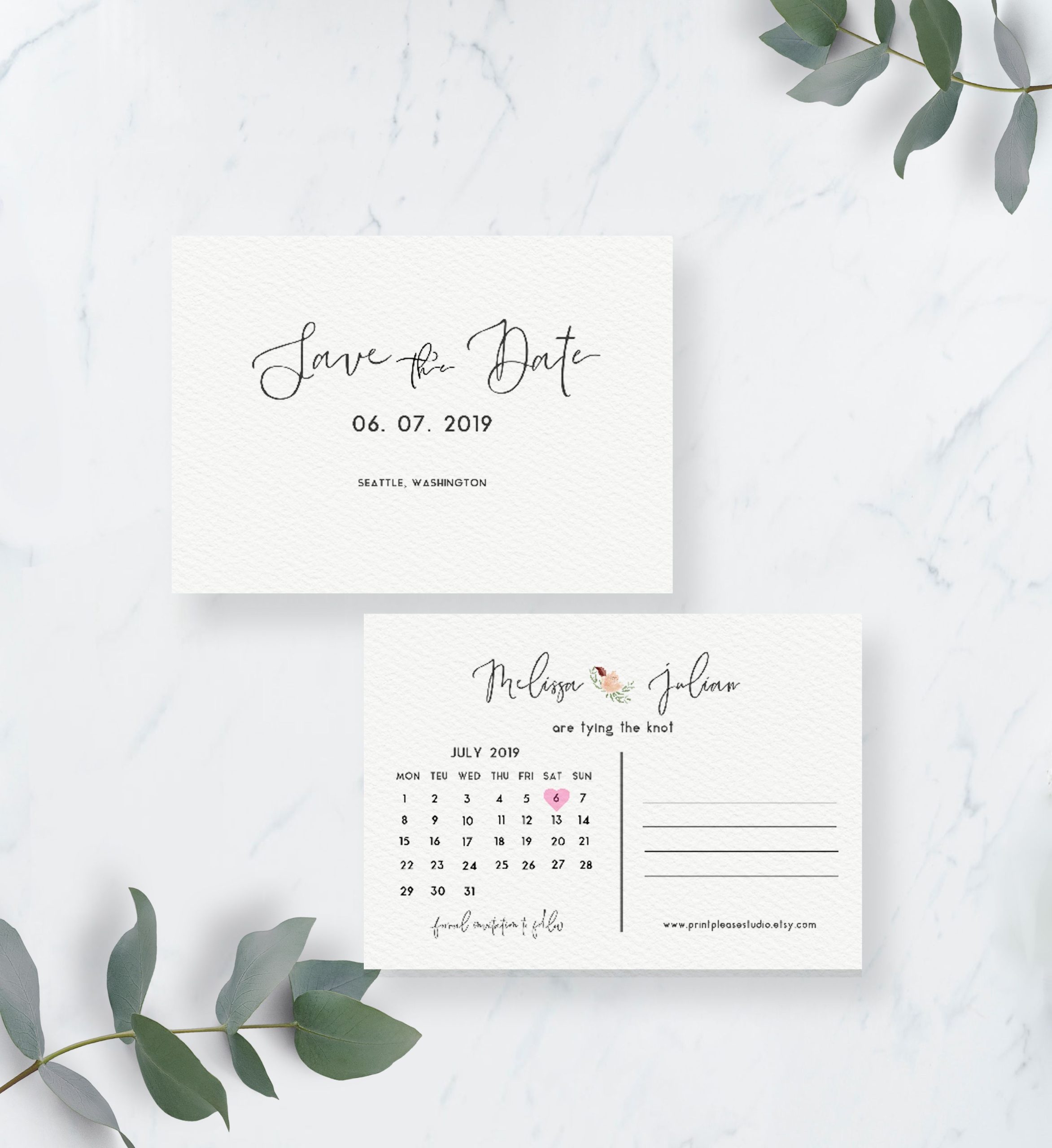 Card Printing Save the date template Lahore Printers