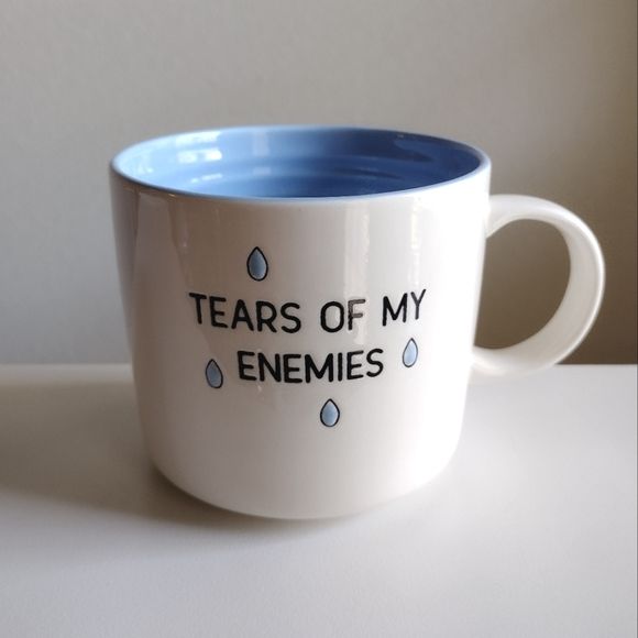 Mug Printing | Coffee Mug "Tears of My Enemies" blue and white | Lahore Printers