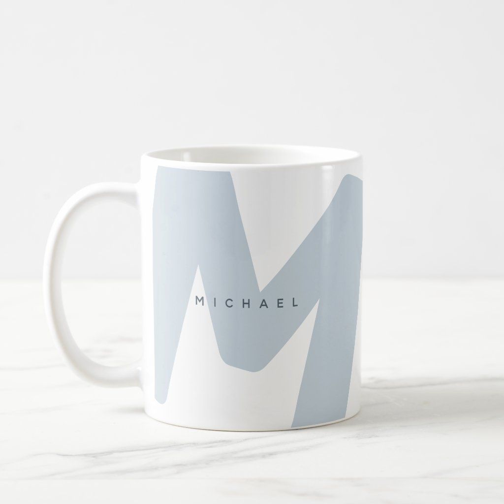 Mug Printing | Modern Oversized Monogrammed Initial & Name Coffee Mug | Lahore Printers